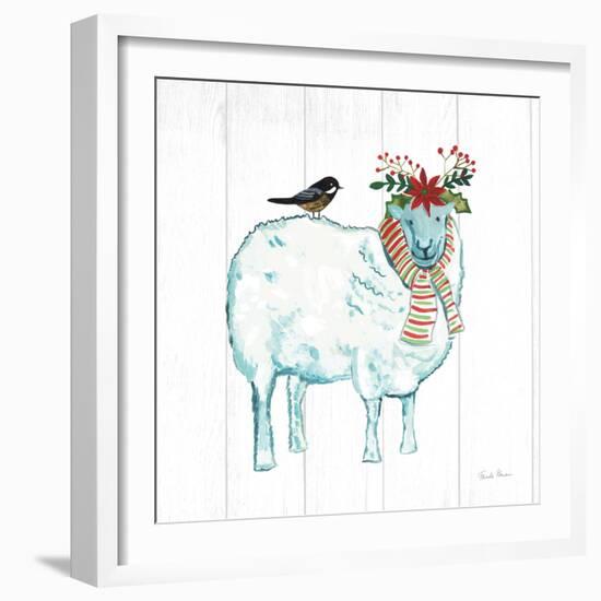 Holiday Farm Animals III-Farida Zaman-Framed Art Print