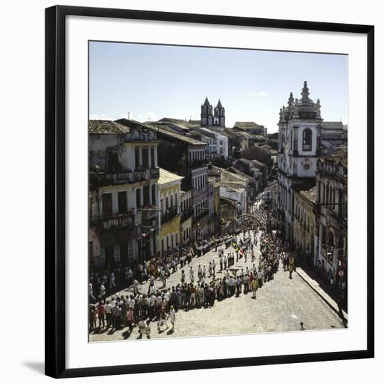 Holiday Festival Pelourinho District Bahia, Salvador, Brazil-null-Framed Photographic Print