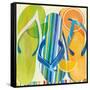 Holiday Flip Flops-Mary Escobedo-Framed Stretched Canvas