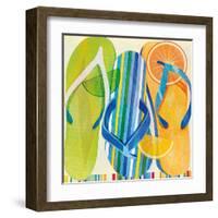 Holiday Flip Flops-Mary Escobedo-Framed Art Print