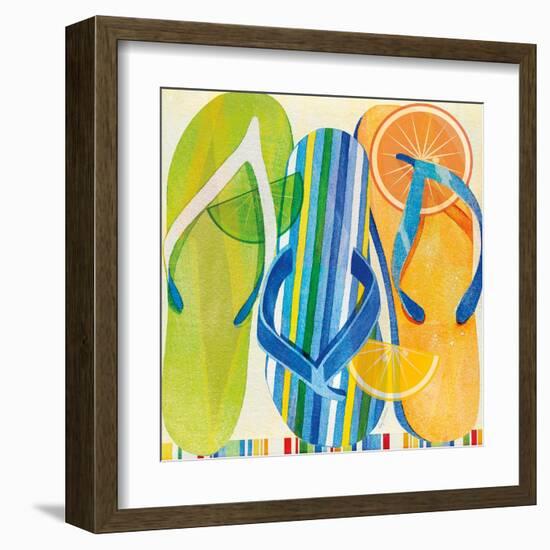 Holiday Flip Flops-Mary Escobedo-Framed Art Print