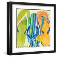 Holiday Flip Flops-Mary Escobedo-Framed Art Print