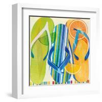 Holiday Flip Flops-Mary Escobedo-Framed Art Print