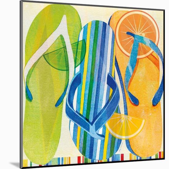 Holiday Flip Flops-Mary Escobedo-Mounted Art Print