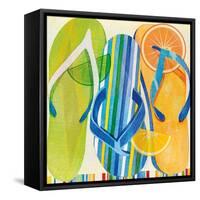 Holiday Flip Flops-Mary Escobedo-Framed Stretched Canvas