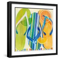 Holiday Flip Flops-Mary Escobedo-Framed Art Print