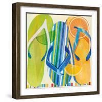 Holiday Flip Flops-Mary Escobedo-Framed Art Print