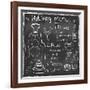 Holiday Food Menu Set Hand Drawn on Chalkboard-Natasha_from_Russia-Framed Art Print