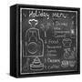 Holiday Food Menu Set Hand Drawn on Chalkboard-Natasha_from_Russia-Framed Stretched Canvas