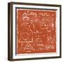 Holiday Food Menu Set Hand Drawn on Chalkboard-Natasha_from_Russia-Framed Art Print