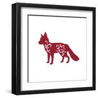 Holiday Fox-Janice Gaynor-Framed Art Print