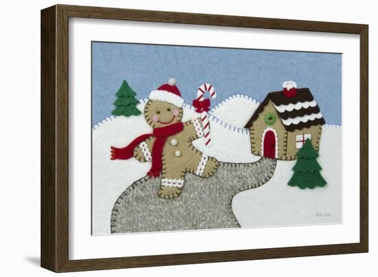 Holiday Gingerbread Man-Betz White-Framed Art Print