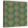 Holiday Green Medallian-Joanne Paynter Design-Stretched Canvas