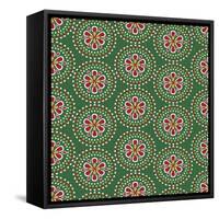 Holiday Green Medallian-Joanne Paynter Design-Framed Stretched Canvas