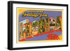 Holiday Greetings from Florida-null-Framed Art Print