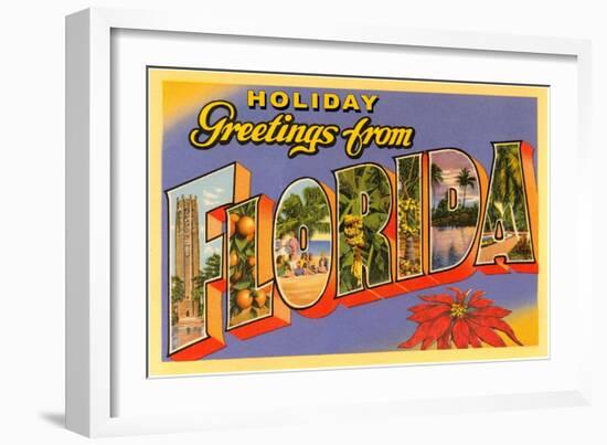 Holiday Greetings from Florida-null-Framed Art Print