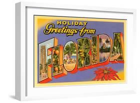 Holiday Greetings from Florida-null-Framed Art Print