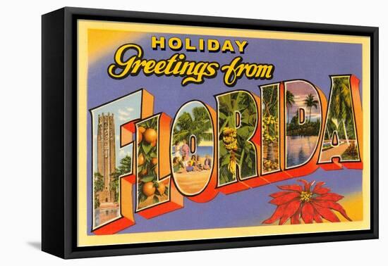 Holiday Greetings from Florida-null-Framed Stretched Canvas