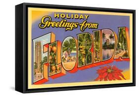 Holiday Greetings from Florida-null-Framed Stretched Canvas