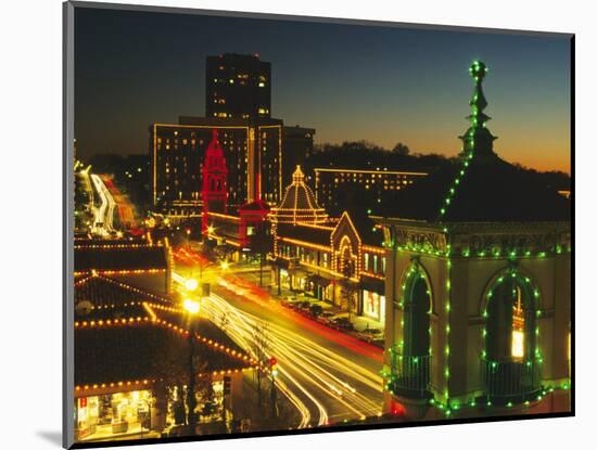 Holiday Lights, Country Club Plaza, Kansas City, Missouri, USA-Michael Snell-Mounted Photographic Print