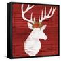 Holiday Lodge Silhouette I-Paul Brent-Framed Stretched Canvas