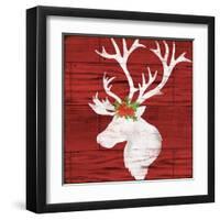 Holiday Lodge Silhouette II-Paul Brent-Framed Art Print