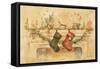 Holiday Mantle-Cheri Blum-Framed Stretched Canvas