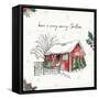 Holiday on the Farm IV Merry Christmas-Anne Tavoletti-Framed Stretched Canvas