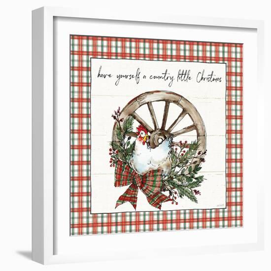 Holiday on the Farm V Plaid-Anne Tavoletti-Framed Art Print