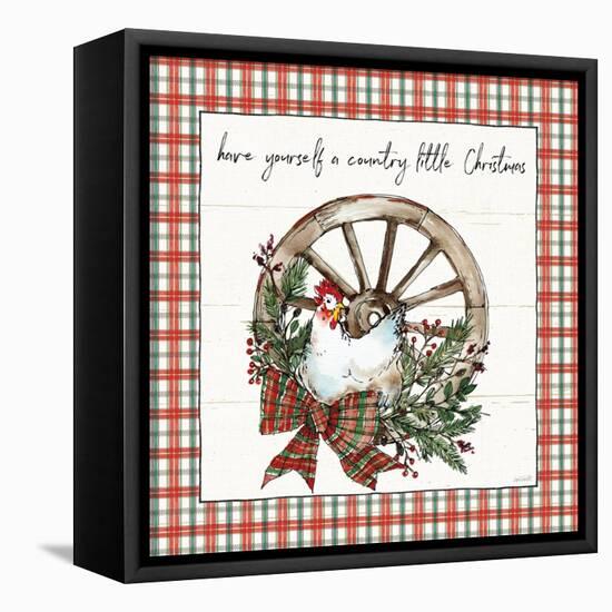 Holiday on the Farm V Plaid-Anne Tavoletti-Framed Stretched Canvas