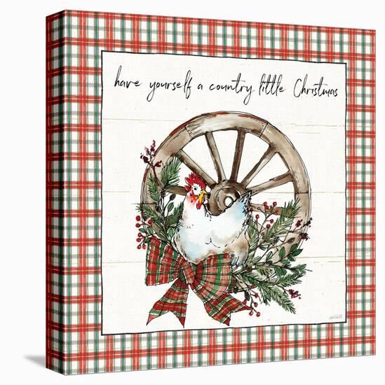 Holiday on the Farm V Plaid-Anne Tavoletti-Stretched Canvas