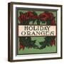 Holiday Oranges - Citrus Crate Label-Lantern Press-Framed Art Print