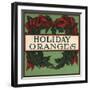 Holiday Oranges - Citrus Crate Label-Lantern Press-Framed Art Print