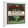 Holiday Oranges - Citrus Crate Label-Lantern Press-Framed Art Print