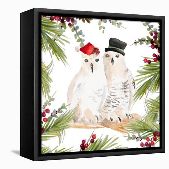 Holiday Owls-Lanie Loreth-Framed Stretched Canvas