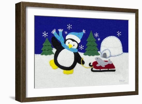 Holiday Penguin-Betz White-Framed Art Print