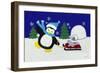 Holiday Penguin-Betz White-Framed Art Print