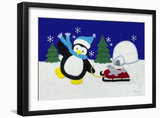 Holiday Penguin-Betz White-Framed Art Print