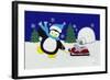 Holiday Penguin-Betz White-Framed Art Print