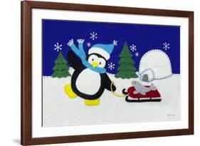 Holiday Penguin-Betz White-Framed Art Print