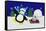 Holiday Penguin-Betz White-Framed Stretched Canvas