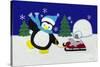 Holiday Penguin-Betz White-Stretched Canvas