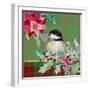 Holiday Poinsettia and Cardinal on Plaid II-Patricia Pinto-Framed Art Print