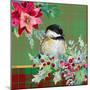 Holiday Poinsettia and Cardinal on Plaid II-Patricia Pinto-Mounted Art Print