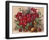 Holiday Poinsettia Basket-Barbara Mock-Framed Giclee Print