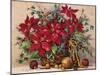 Holiday Poinsettia Basket-Barbara Mock-Mounted Giclee Print