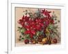 Holiday Poinsettia Basket-Barbara Mock-Framed Premium Giclee Print