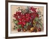 Holiday Poinsettia Basket-Barbara Mock-Framed Premium Giclee Print