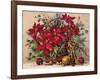 Holiday Poinsettia Basket-Barbara Mock-Framed Premium Giclee Print