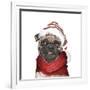 Holiday Pug-Elizabeth Medley-Framed Art Print